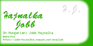 hajnalka jobb business card